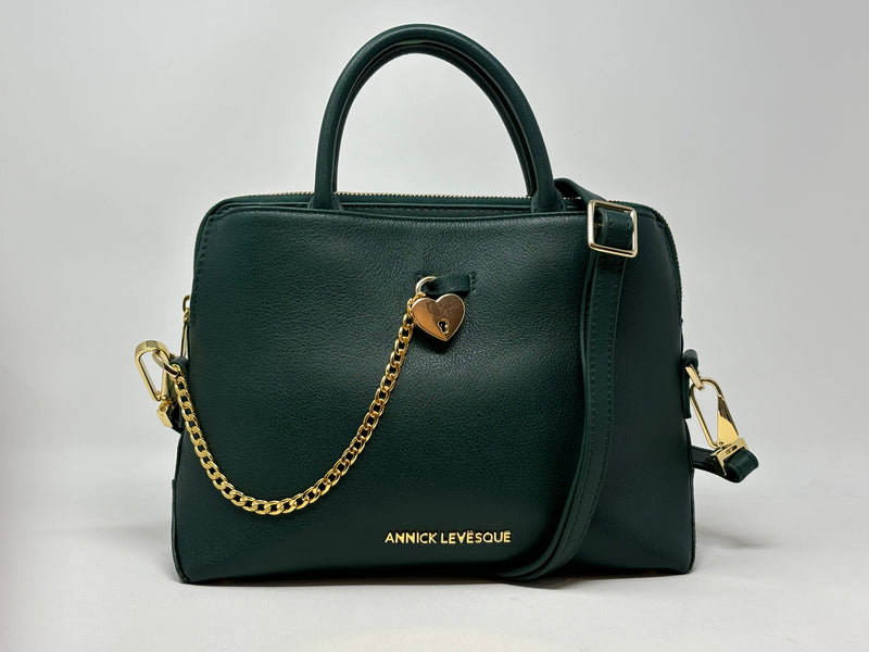 Sac à Main en Cuir Dark Green, Miranda