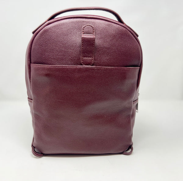Sac à dos en Cuir Aubergine, Alice