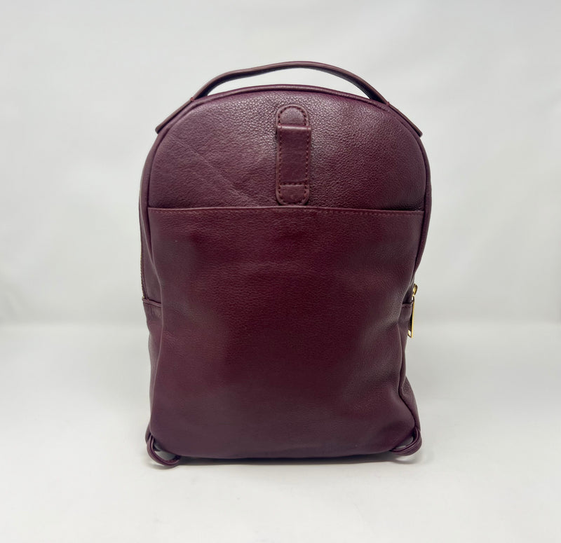 Sac à dos en Cuir Aubergine, Alice