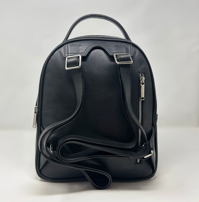 Sac à dos en cuir véritable Alice, noir