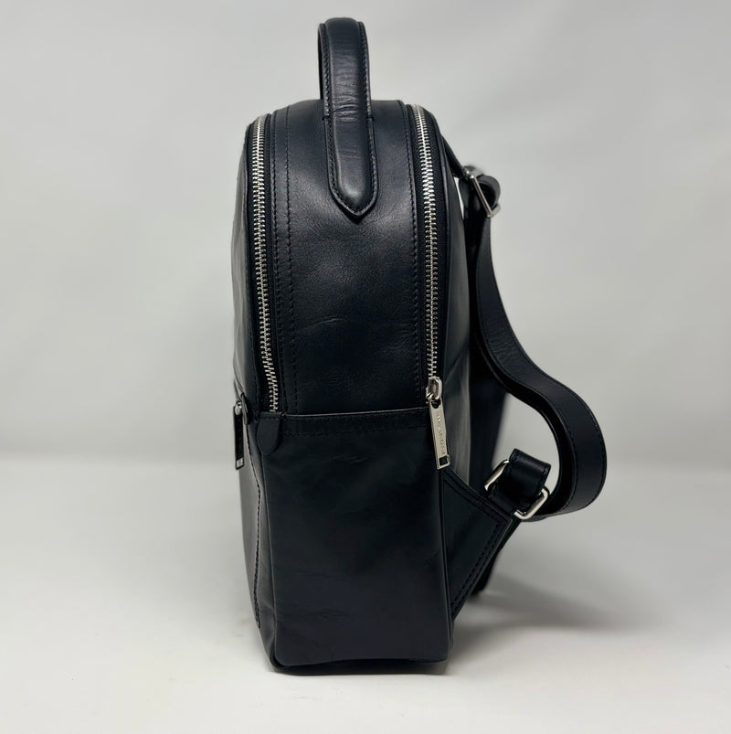 Sac à dos en cuir véritable Alice, noir