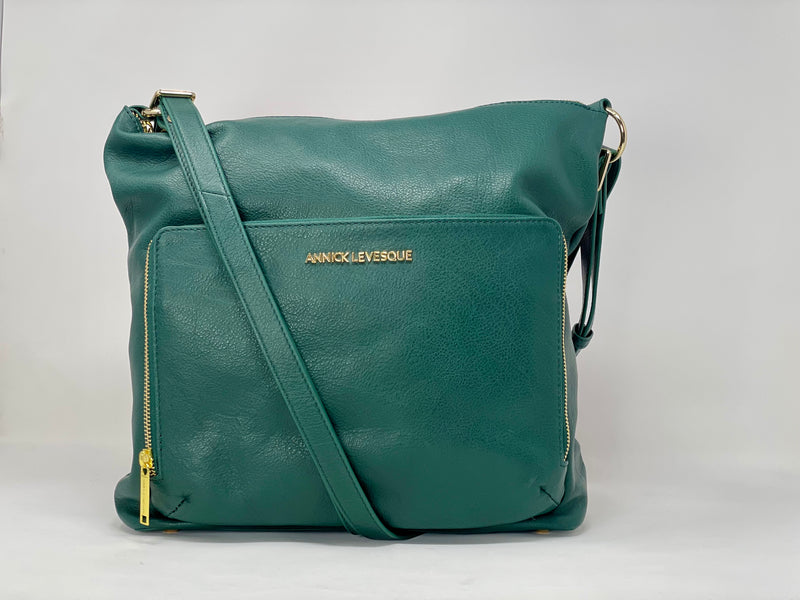 Sac à main en Cuir Transformable Dark Green, Alexandra