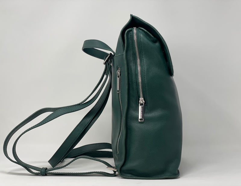 Sac à dos en Cuir Antoinette, Dark-Green