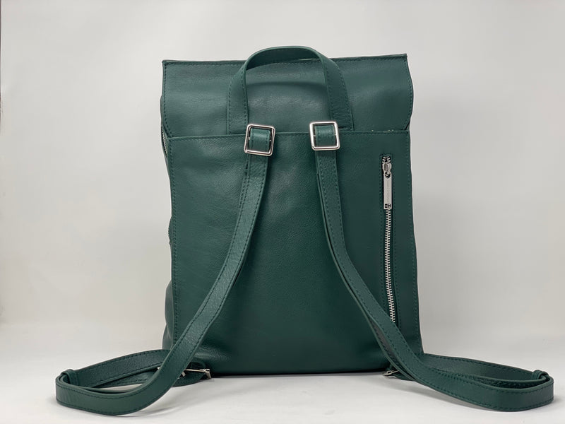 Sac à dos en Cuir Antoinette, Dark-Green