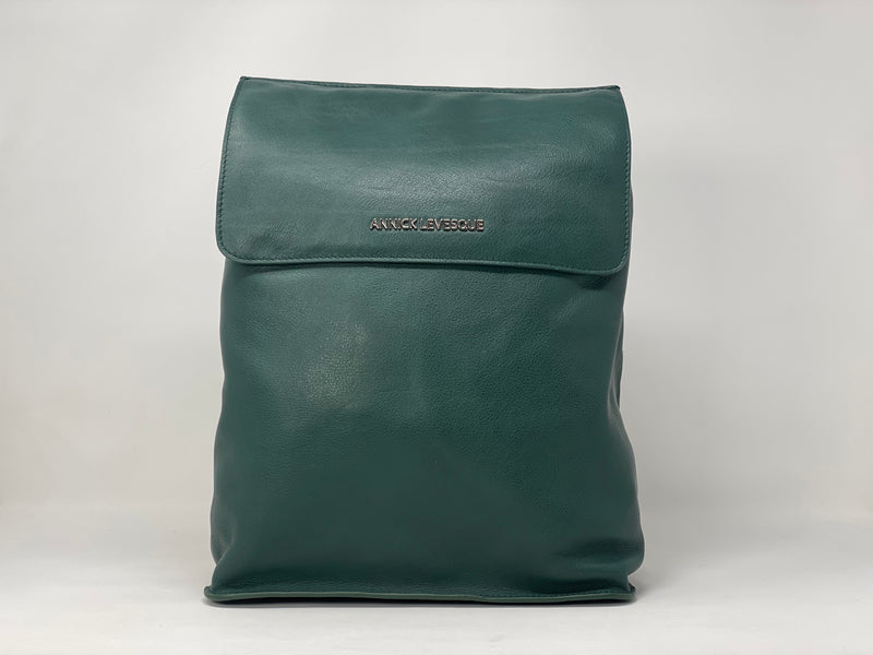 Sac à dos en Cuir Antoinette, Dark-Green