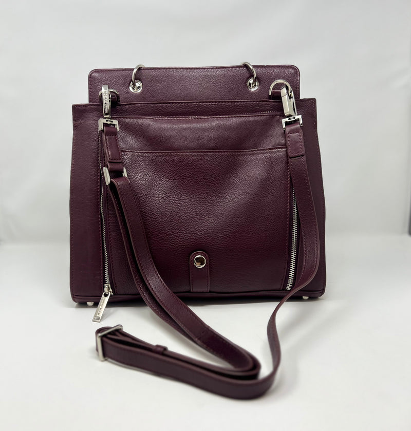 Sac à Main en Cuir Véritable Aubergine, Chloé