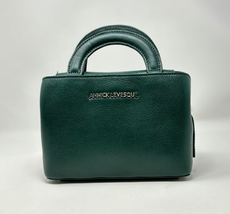 Sac à Main en Cuir Clarence, deux en un, Dark Green