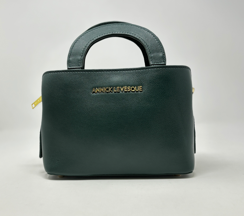 Sac à Main en Cuir Clarence, deux en un, Dark Green