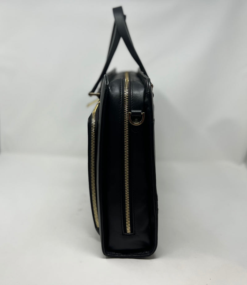 Sac pour ordinateur portable en cuir noir, Sac de travail pour femme, Elizabeth