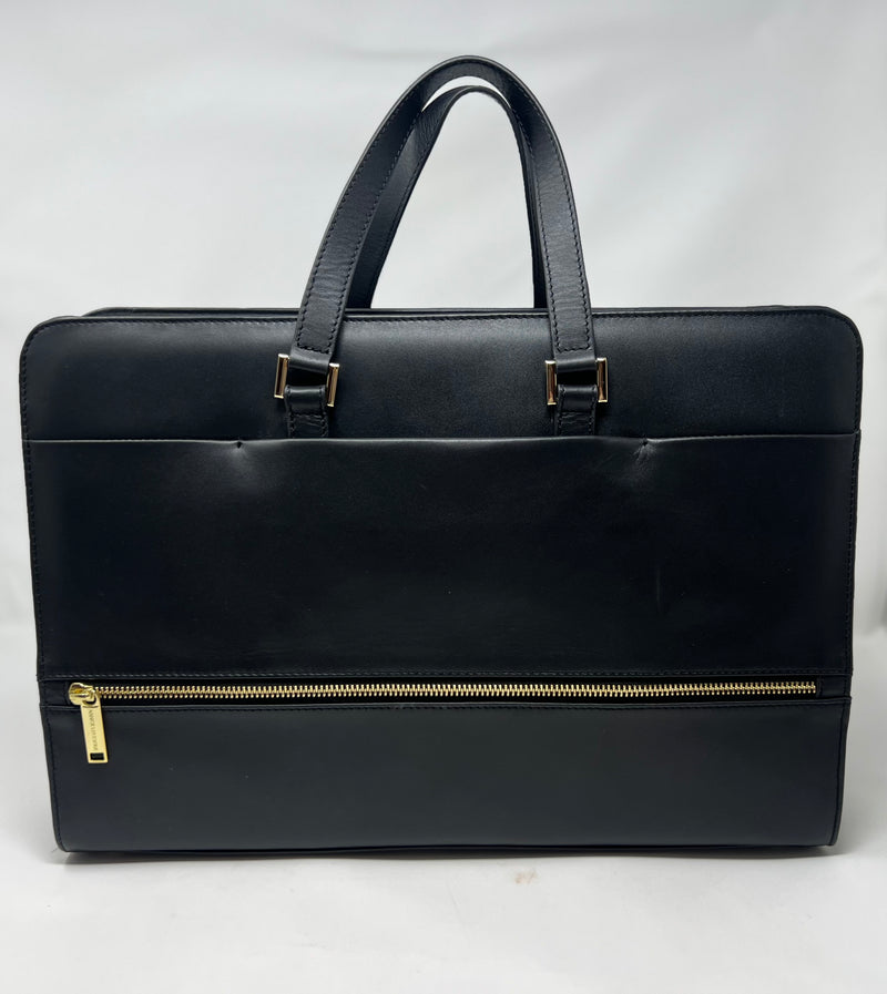 Sac pour ordinateur portable en cuir noir, Sac de travail pour femme, Elizabeth