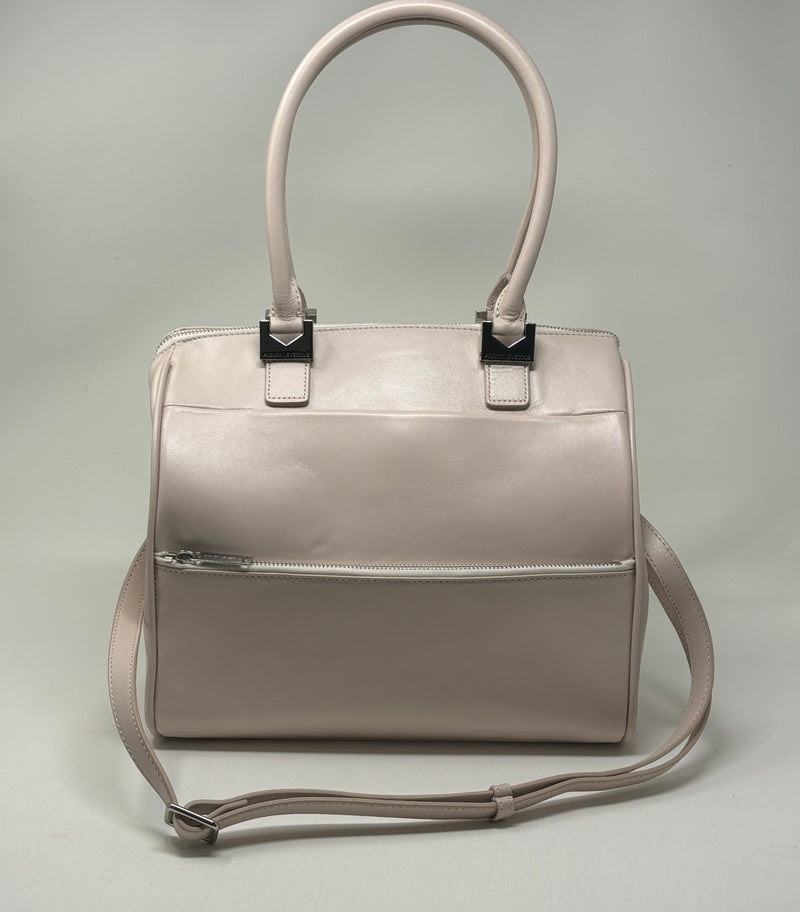 Sac à Main en Cuir véritable Mona Moyen, Rose Blush