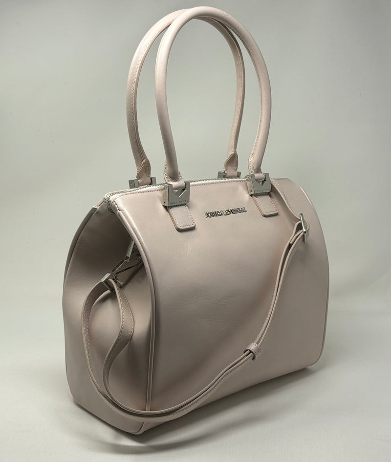 Sac à Main en Cuir véritable Mona Moyen, Rose Blush