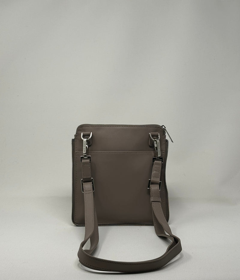 Sac à dos en cuir véritable Alice, taupe