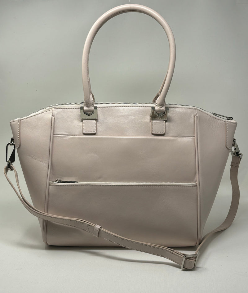 Sac à Main en Cuir véritable Mona Moyen, Rose Blush