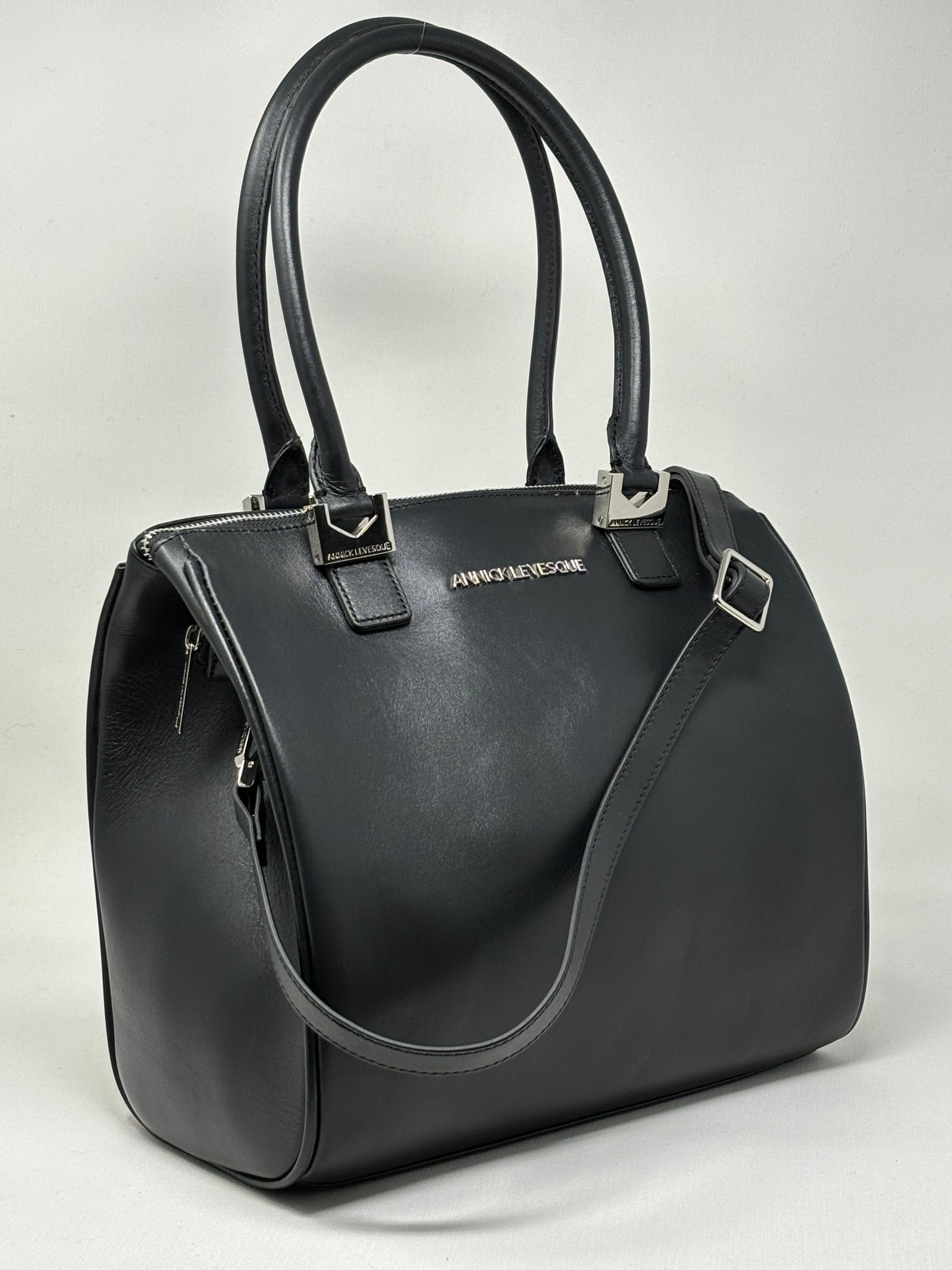 Sac Médecin En Cuir Véritable Noir MACA - Avec Poche Frontale, Neuf Avec étiquettes