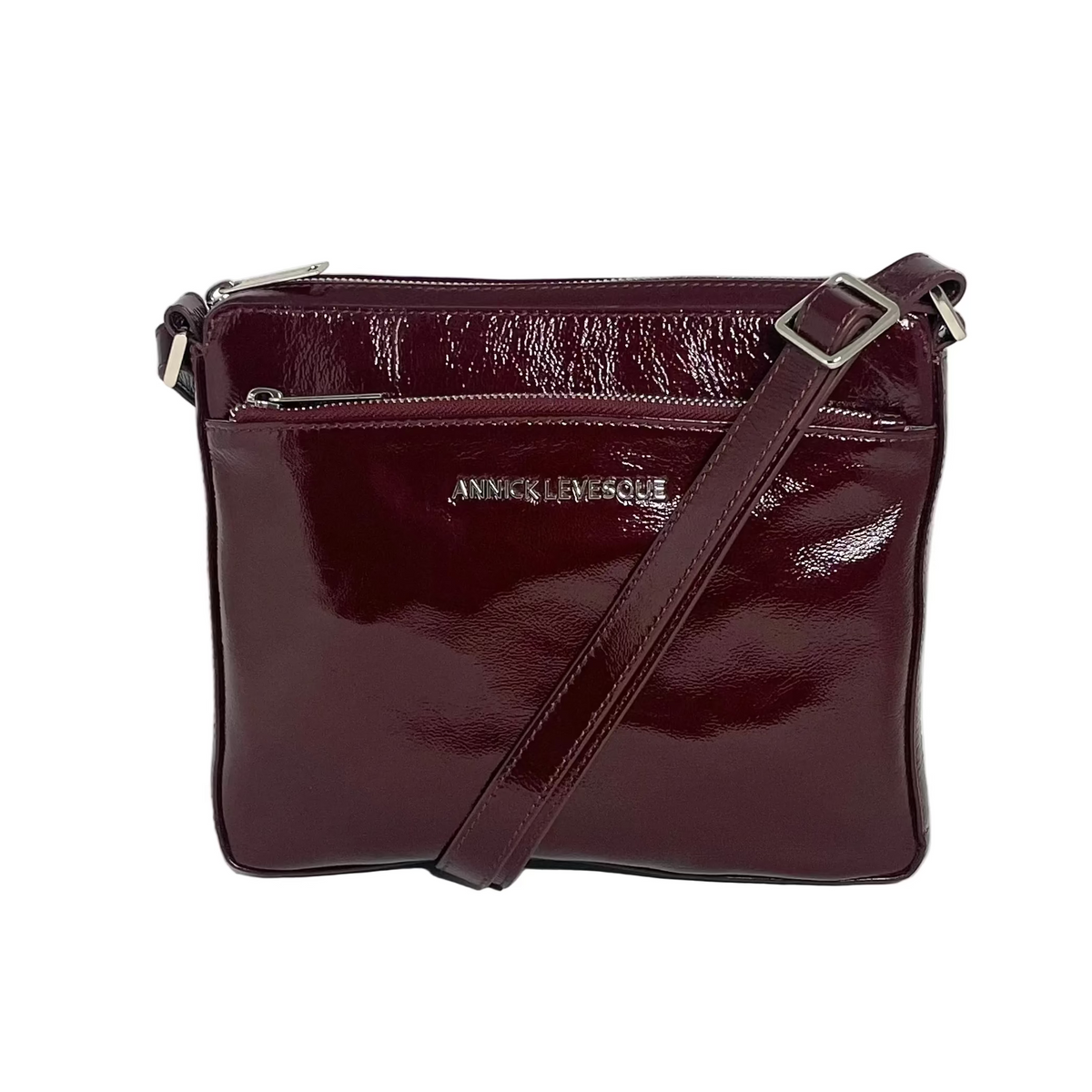 Sac à Bandoulière Vintage Bordeaux Pour Femme - 19x13 Cm, Initiales NP, Faux Cuir