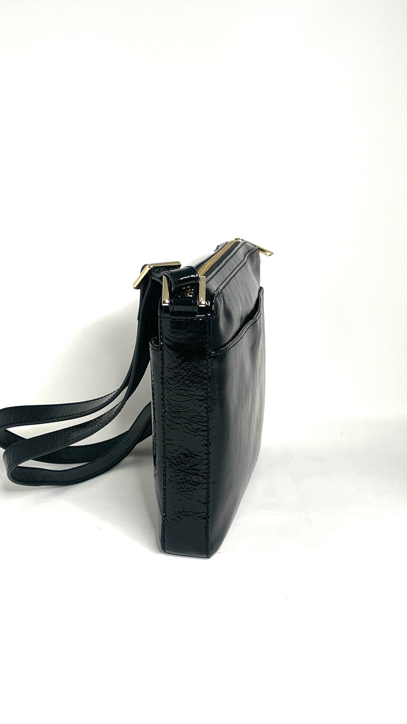 Sac à main de style sac à bandoulière, Sacoche Gisele petit Noir patin souple