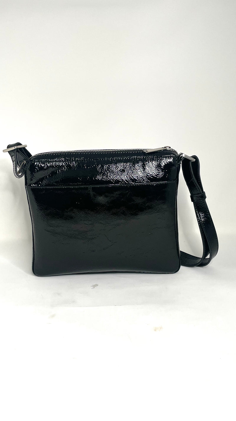 Sac à main de style sac à bandoulière, Sacoche Gisele petit Noir patin souple