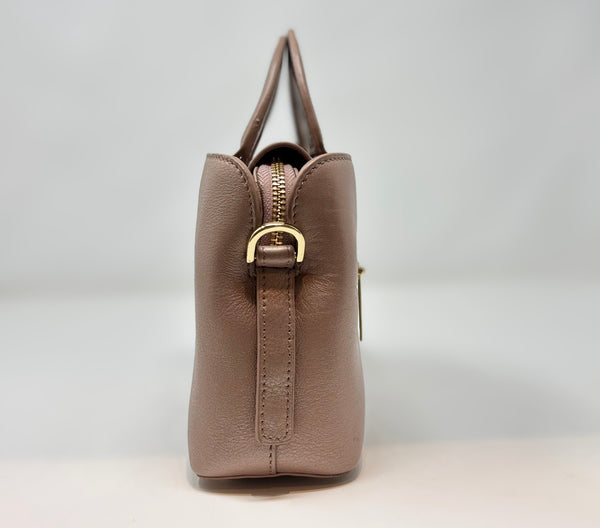 Sac à Main en Cuir Clarence, deux en un, Champagne vintage