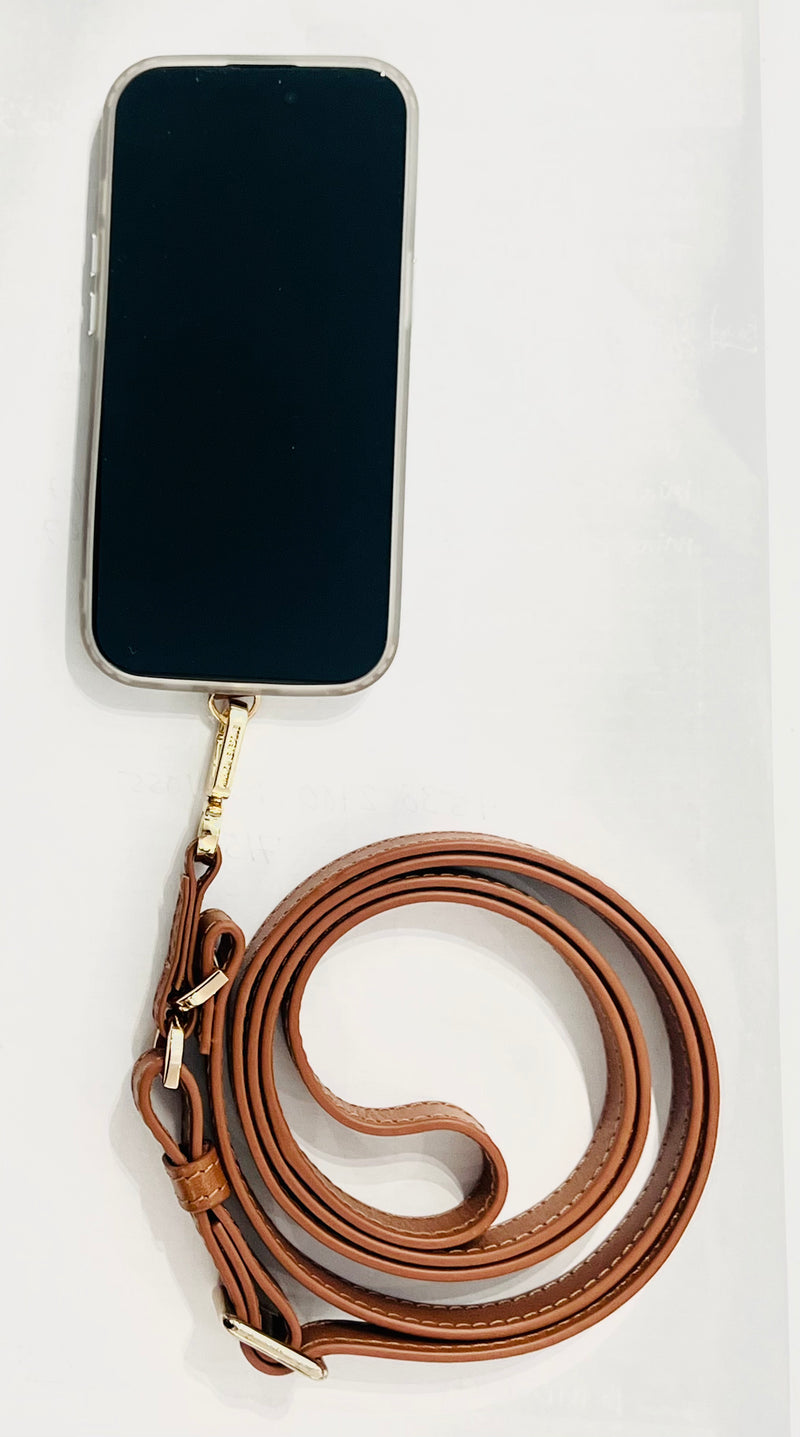 Bandouillère en cuir véritable pour téléphone/Genuine Leather strap for phone