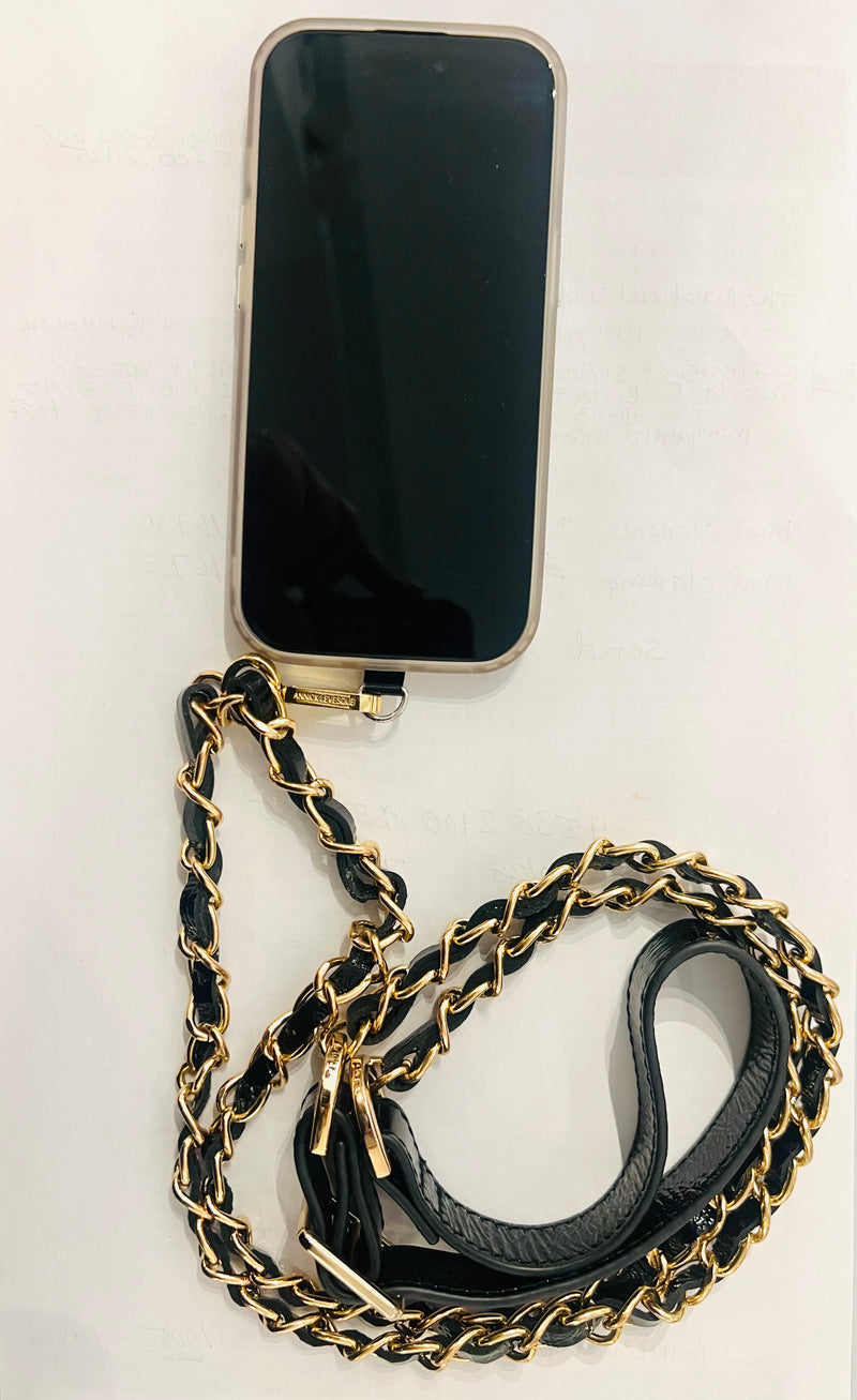 Bandouillère en cuir véritable pour téléphone/Genuine Leather strap for phone