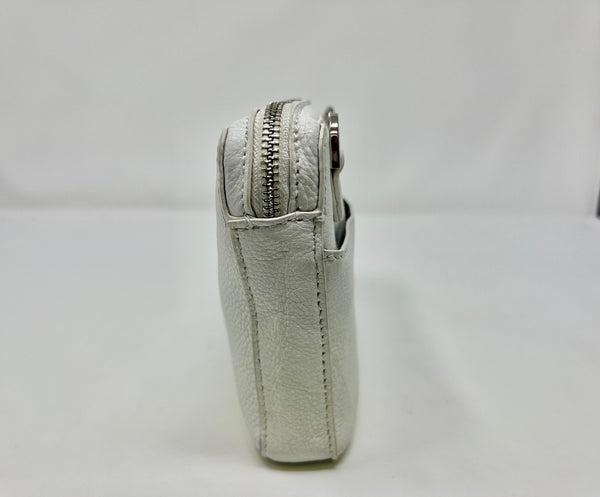 Petit sac bandoulière en Cuir Annie, Blanc