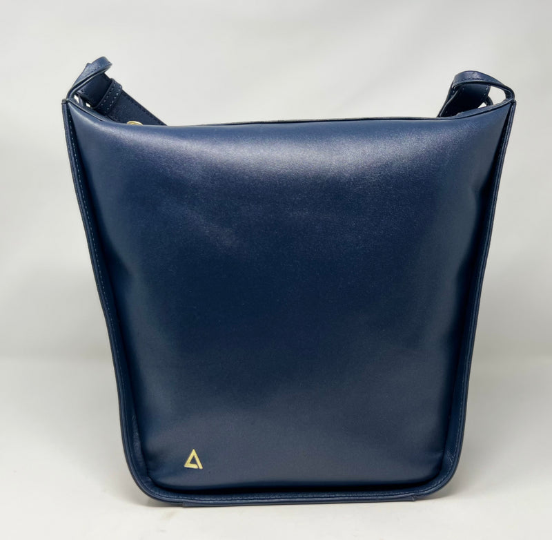 sac à main souple en bandoulière, Bleu marine, Julie