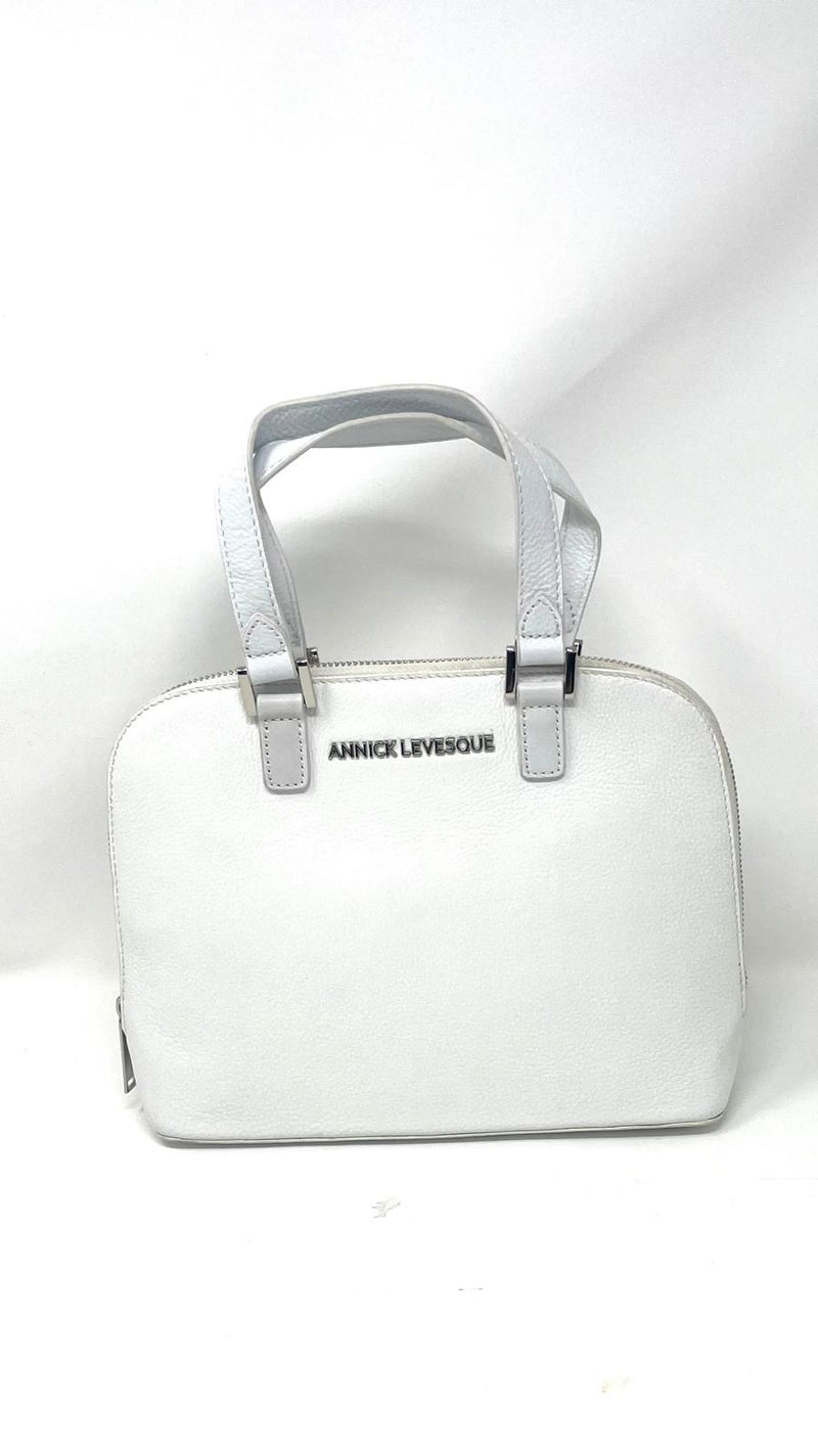 Sac à main en Cuir Justine, Blanc