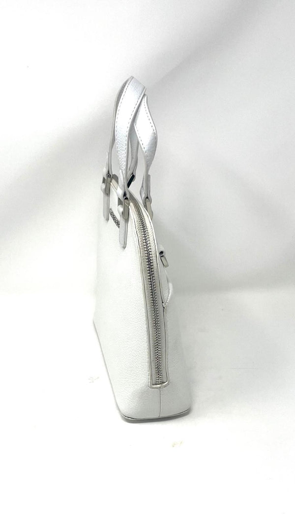 Sac à main en Cuir Justine, Blanc