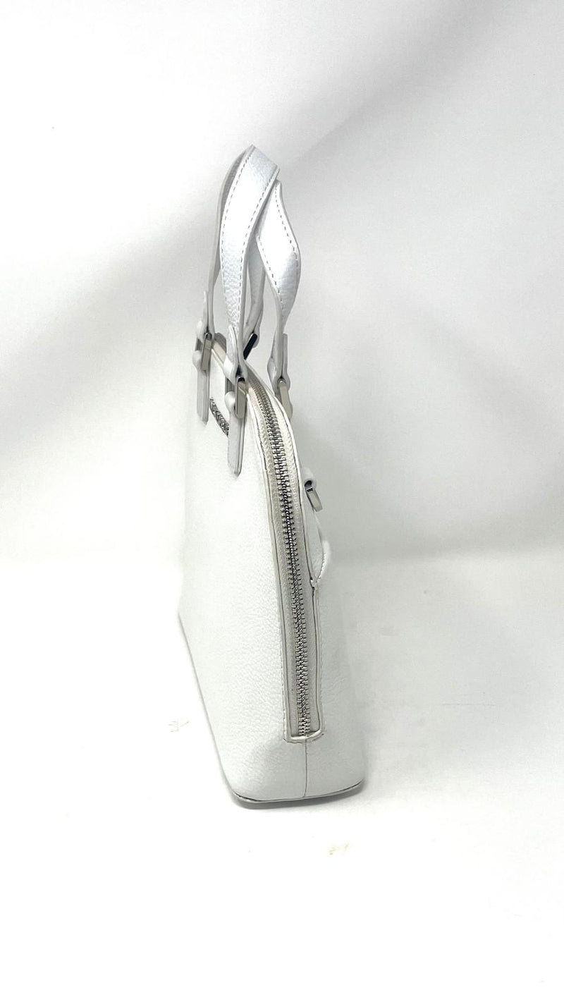 Sac à main en Cuir Justine, Blanc