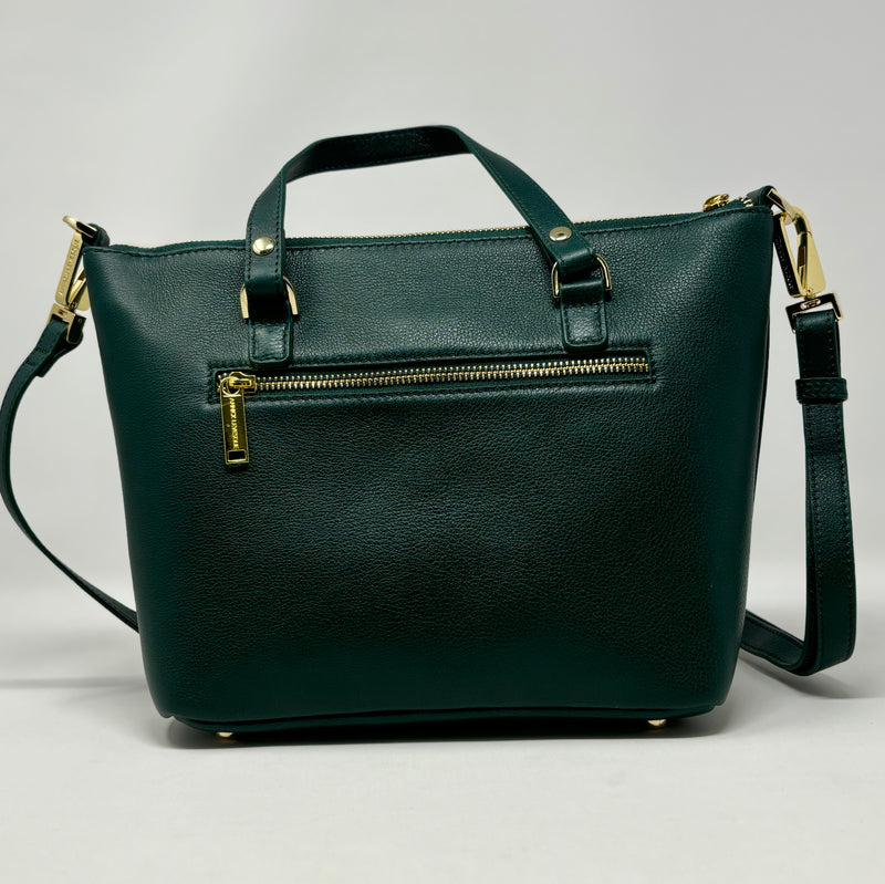 Sac à Main en Cuir véritable Dark Green, Lina