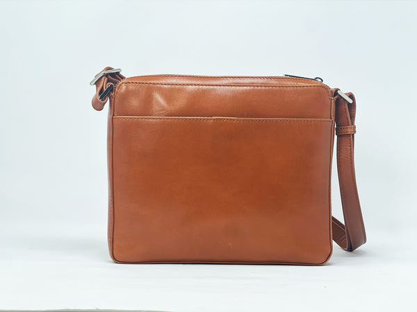 Sac à main de style sac à bandoulière "Crossbody", Sacoche Gisele petit Cognac