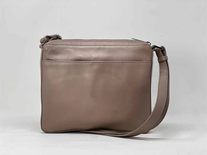 Sac à main de style sac à bandoulière "Crossbody", Sacoche Gisele petit Taupe