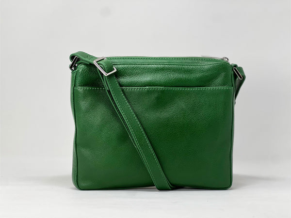 Sac à main de style sac à bandoulière "Crossbody", Sacoche Gisele petit vert kelly