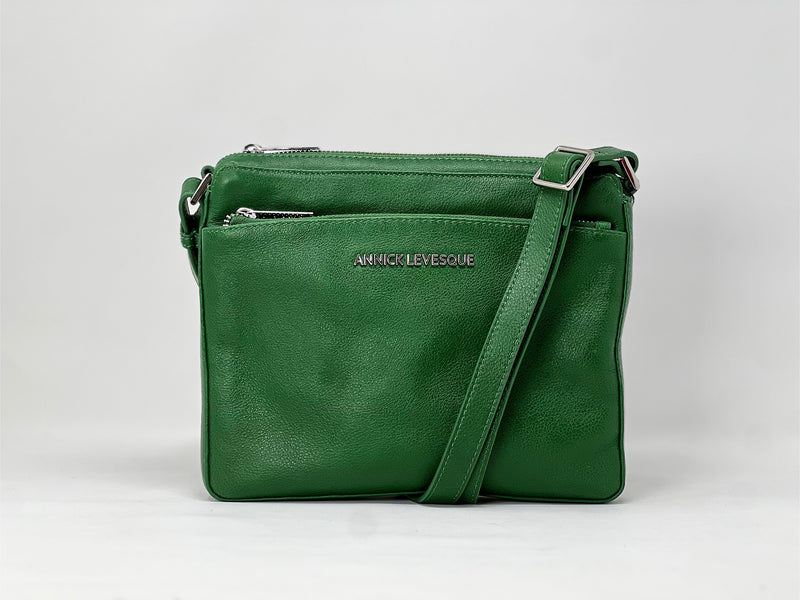 Sac à main de style sac à bandoulière "Crossbody", Sacoche Gisele petit vert kelly