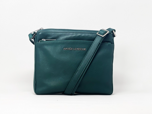 Sac à main de style sac à bandoulière "Crossbody", Sacoche Gisele petit vert forêt Teal