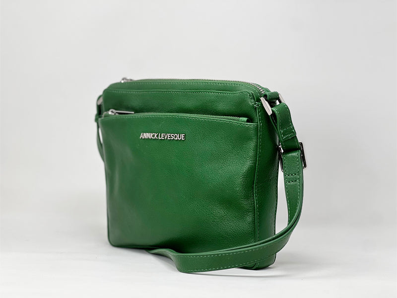 Sac à main de style sac à bandoulière "Crossbody", Sacoche Gisele petit vert kelly