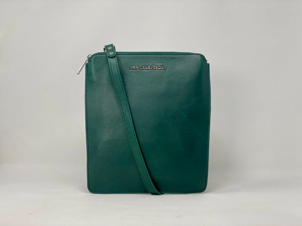 Petit Sac bandoulière en Cuir Dark-Green, Stella