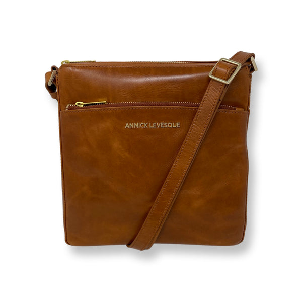 Sac bandoulière outlet cuir cognac